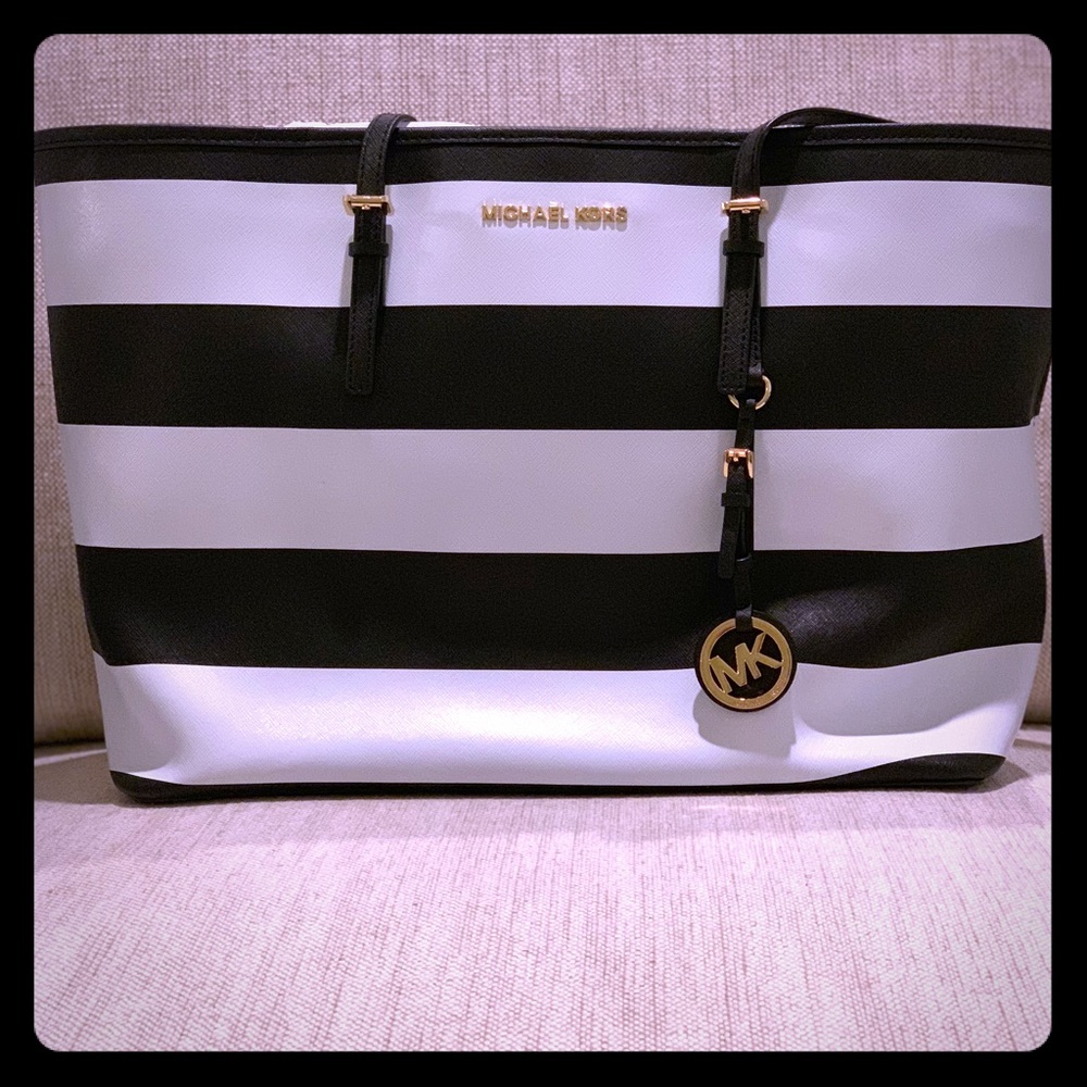 Michael Kors Jet Set Travel Stripe Tote